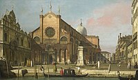 Venezia, Campo Santi Giovanni e Paolo label QS:Len,"Venezia, Campo Santi Giovanni e Paolo" label QS:Lpl,"Campo San Giovanni e Paolo w Wenecji" 1736-1740.
