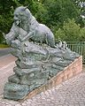 Brückenskulptur der alten Baumgartenbrücke