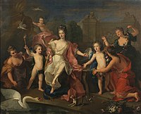 The Duchess of Burgundy with her two sons, the Dukes of Brittany and Anjou (future Louis XV) Pierre Gobert, circa 1712 date QS:P,+1712-00-00T00:00:00Z/9,P1480,Q5727902