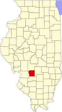 Bond County na mapě Illinois