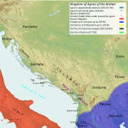 Map of the Kingdom of Agron of the Ardiaei (English).svg