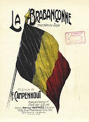 La Brabançonne: Belgium himnusza (plakát 1910-ből)