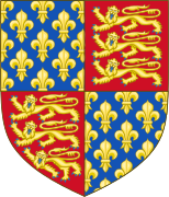 Blason en tant que roi d'Angleterre et de France (titulaire) jusqu'en 1406.