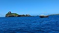 Sailboat off the coast of Fernando de Noronha, Brazil