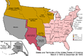 Territorium der Vereinigten Staaten im Jahr 1845