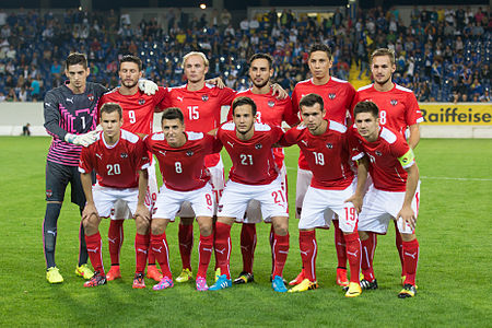 vor dem Spiel gegen Bosnien und Herzegowina am 5. September 2014 in St. Pölten.