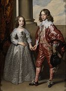 Retrato doble para conmemorar el desposorio de Guillermo y María, por Antoon van Dyck (1640)