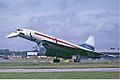 A Concorde landing, showing the "nose" tilted down