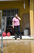 FEMA - 37420 - A Texas resident showing frustration over the damge by Hurricane Dolly.jpg