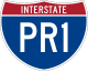 Interstate Highway Nummerntafel in Puerto Rico.