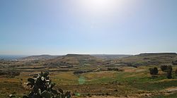 Landskap på Gozo, Malta.