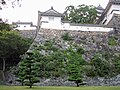 One of the steep castle walls