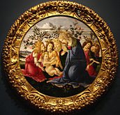Madonna and five angels, Botticelli, c1485–1490