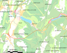 Mapa obce Nantua