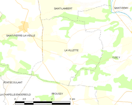 Mapa obce La Villette