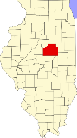 Karte von McLean County innerhalb von Illinois