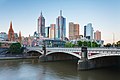 Melbourne skyline and Princes Bridge