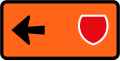 (TW-22) Detour - follow state highway shield (to the left)