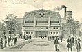 Die spätere Luitpoldhalle als Maschinenhalle der Landesausstellung, Postkarte von 1906