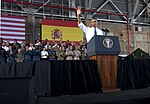 U.S. President Barack Obama during his official visit to Naval Station Rota in 2016.