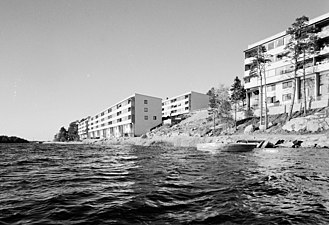 Fasaderna mot Mälaren, 1958.