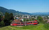 Pendelzug oberhalb Altstätten SG