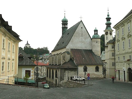 Banská Štiavnica from the Trinity square