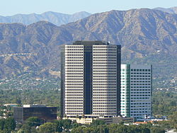 Looking east over Burbank from Universal Studios.