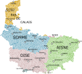 Picardie historique dans les limites administratives actuelles.