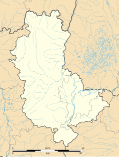 Mapa konturowa Rodanu, na dole po prawej znajduje się punkt z opisem „Mions”