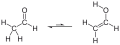 Deutsch: Keto-Enol-Tautomerie von Ethanal und Ethenol English: Keto-enol tautomerism of ethanal and ethenol