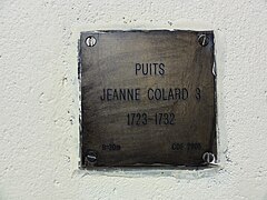 « Puits Jeanne Colard 3, 1723-1732 ».