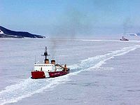 US Coast Guard icebreakers near McMurdo Station (February 2002)