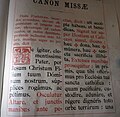 Missal showing non-Latin acute accents