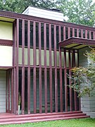 Fensterzeile in Frank Lloyd Wrights Louis Penfield House (1955)