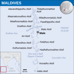 Location of ମାଲଦ୍ୱୀପ