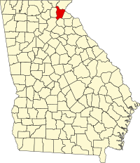 Locatie van Habersham County in Georgia