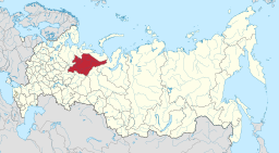 Republikken Komis placering i Rusland