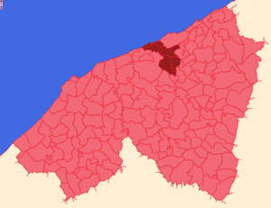 Localização da Província, dentro da região.