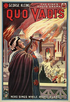 L'affiche du film italien Quo vadis ?, sorti en 1913. (définition réelle 3 664 × 5 349)
