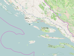 Nečujam na karti Splitsko-dalmatinske županije