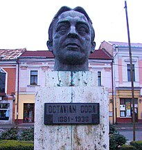 Bustul lui Octavian Goga din Sighet