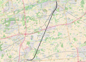 Spoorlijn Unna - Hamm op de kaart