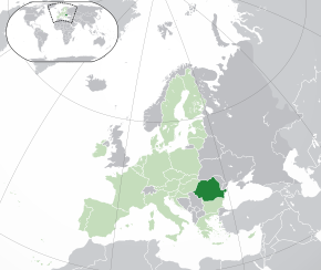 Amplasarea României în cadrul Europei