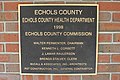 Echols County Health Department plaque