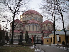 Iglesia del monasterio Voskresenski Novodévichi en San Petersburgo (1908–1915)