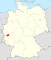 Tyskland, beliggenhed af Landkreis Ahrweiler markeret