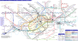 Schematic map of London rail and tube