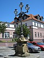 Lutherkandelaber auf dem Kirchplatz Luthers candelabre on church square