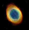 Image 23The Ring nebula, a planetary nebula similar to what the Sun will become (from Formation and evolution of the Solar System)